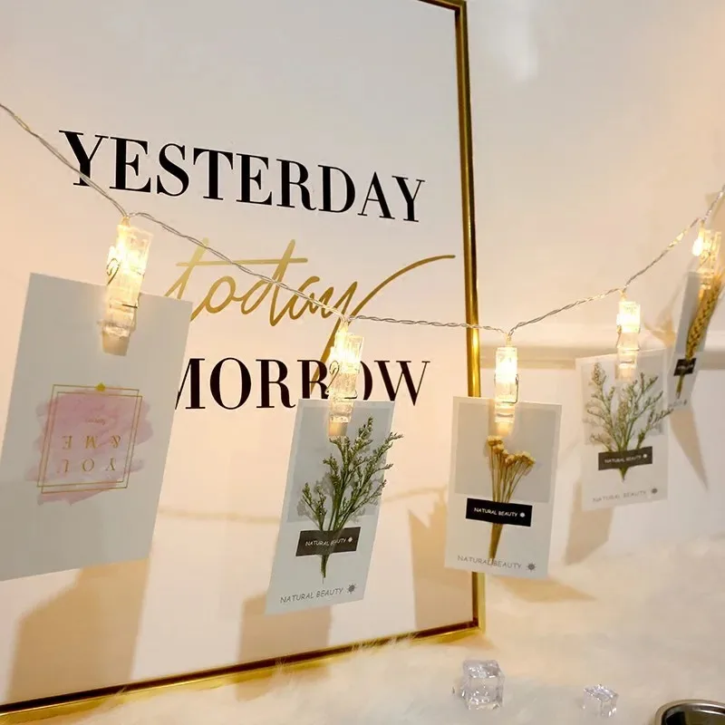 Photo Clip String Light To Hang Pictures 10LEDs 20LEDs Fairy Lamp for Christmas Party Valentine Decoration