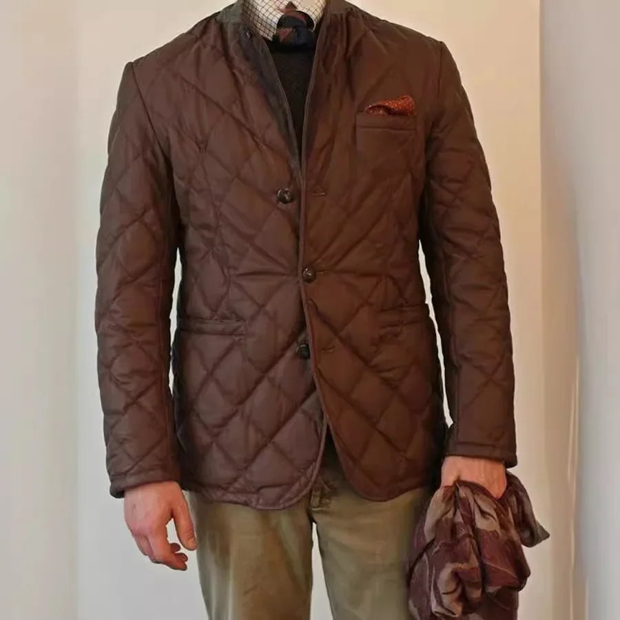 Chaqueta de estilo europeo versátil y ligera acolchada de algodón para hombre de otoño/invierno para Parkas más vendidas de exportación