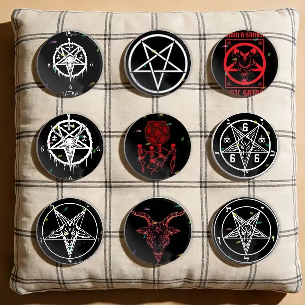 

Dark Inverted Pentagram Laser Badge Creative Pins Brooch for Bag Clothes Hat Decor Gifts Fans Collect