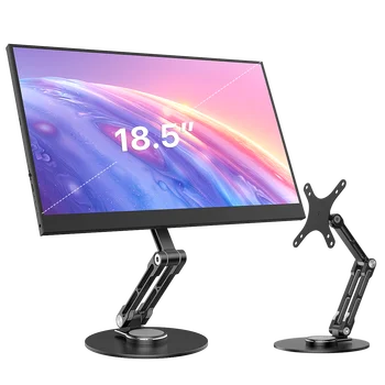 EVICIV ขาตั้งจอมอนิเตอร์แบบตั้งโต๊ะ VESA ขนาด 75 มม. สำหรับจอคอมพิวเตอร์ขนาด 10 ถึง 18.5 นิ้ว พร้อมระบบปรับความสูงและการหมุนเอียงสำหรับ iPhone/iPad/แท็บเล็ต/จอภาพแบบพกพา