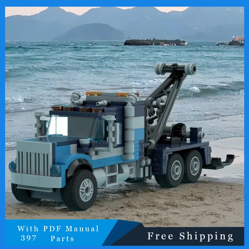 

397 шт., креативный городской тяжелый прицеп, технические кирпичи, строительные блоки, модель, образование, сделай сам, сборка, игрушки, детские рождественские подарки