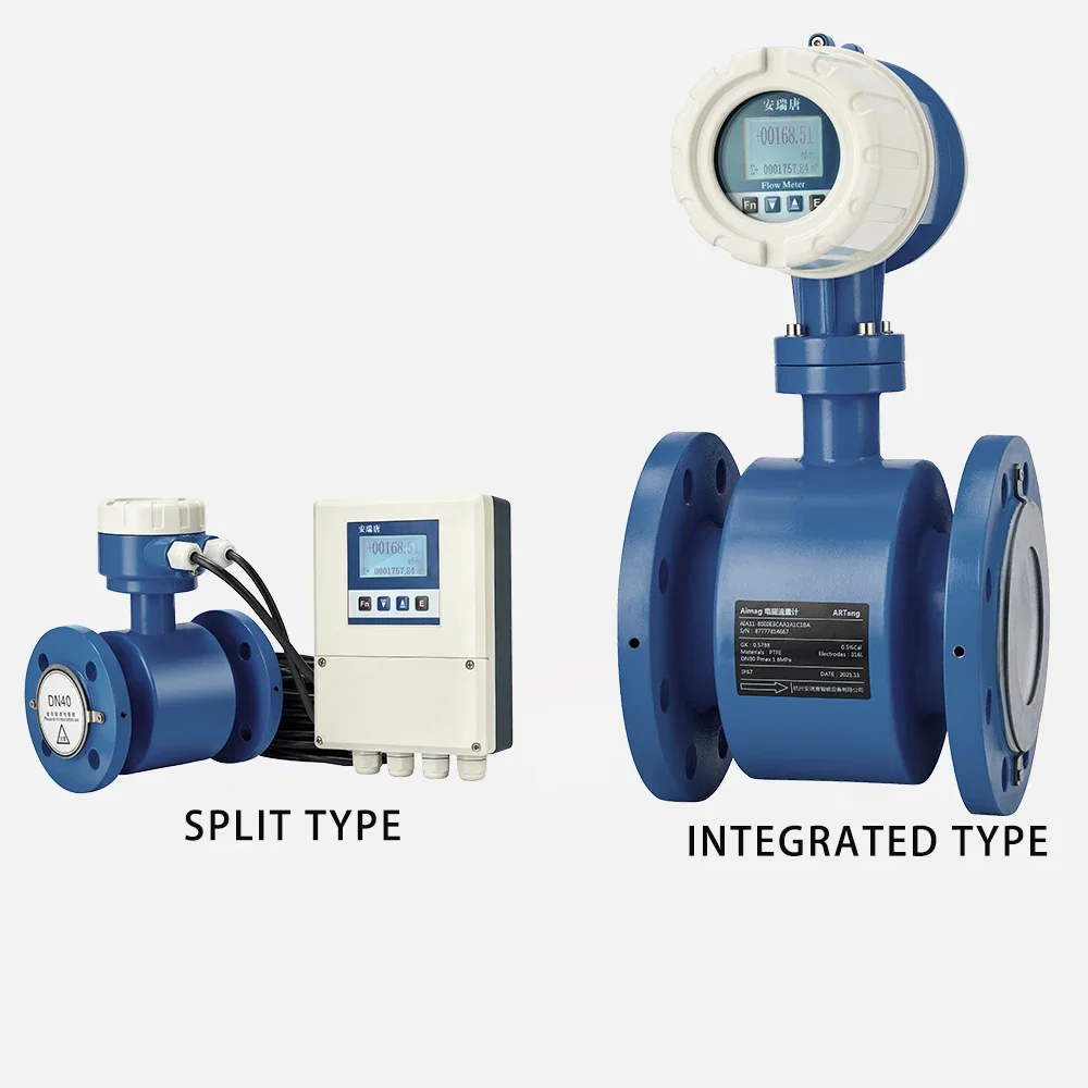 

Liquid Slurry Sewage Mag Flow Meter Wastewater Magnetic Flowmeter with IP68 Water-proof Water Electromagnetic Flow Meter