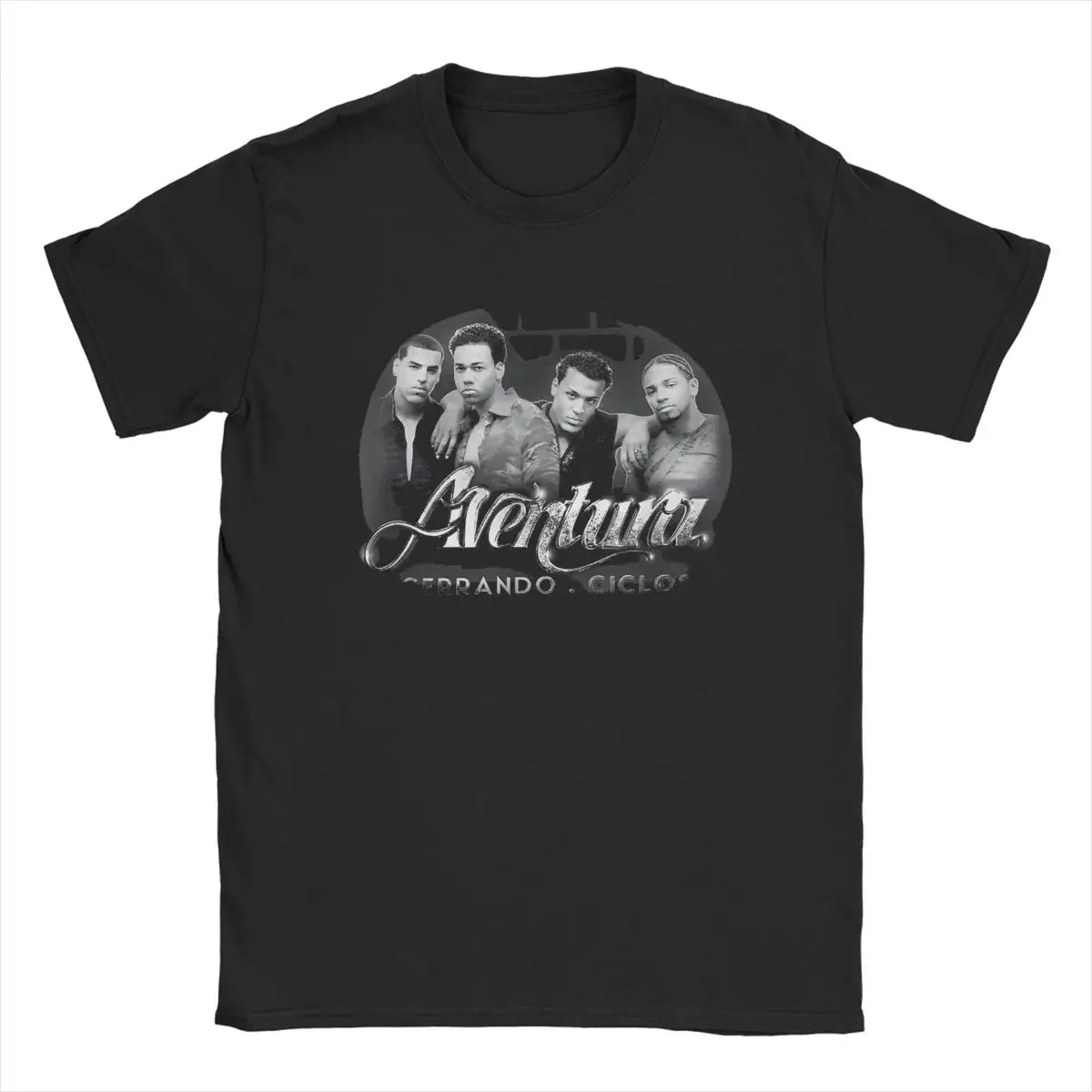 Men T-Shirts Aventura Cerrando Ciclos Cool 100% Cotton Tee Shirt Short Sleeve Music Band Hip Hop T Shirts Crewneck Clothes 6XL