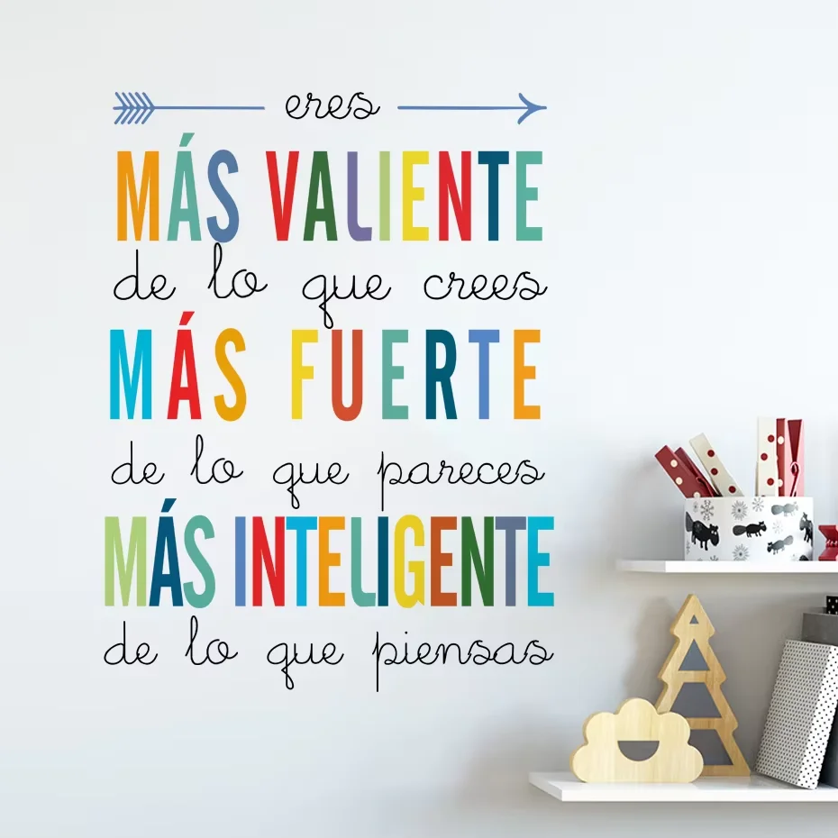 Spanish Things to Remember Spanish Therapy Office Decor Wall Stickers for Kids Room Bedroom Nursery Home Decoration Wall Decals