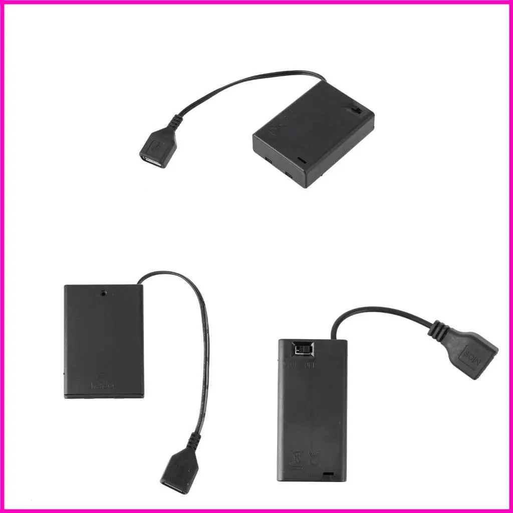 AA Battery Case 2/3/4/6/8 Slot USB AA Caixa bateria AA Slot feminino USB