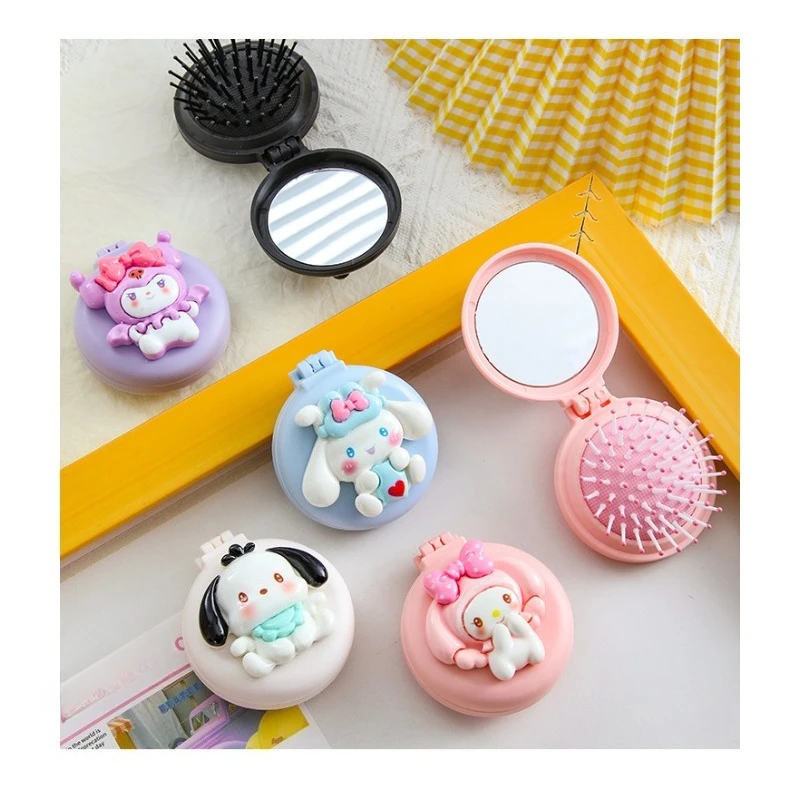 مشط وسادة هوائية قابل للطي جديد من سانريو هيلوكيتي على شكل وسادة هوائية للتدليك على الوجهين كهدية للعطلات للأزواج وأفضل الأصدقاء #1