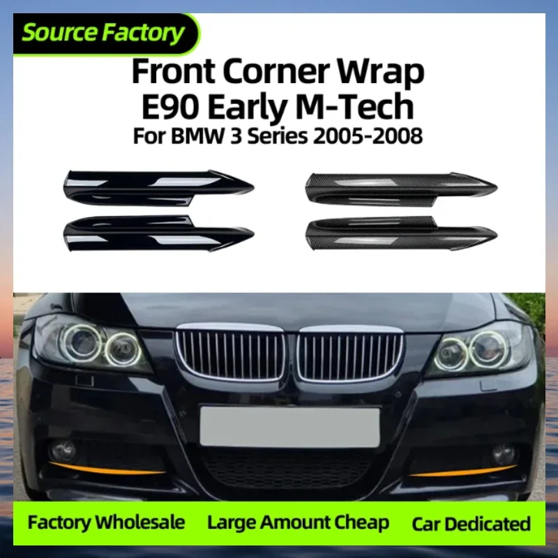

Новые эмблемы для BMW 3 серии E90 E91 320i 330i 2005-08, угловая наклейка на передний бампер, модификация, аксессуары
