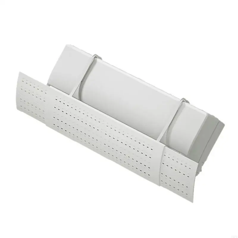 

J6PE Plastic 16.5x52cm Adjustable Air Conditioning Windshield Baffle Wind Deflector Airflows Shield Plastic Texture for Daily