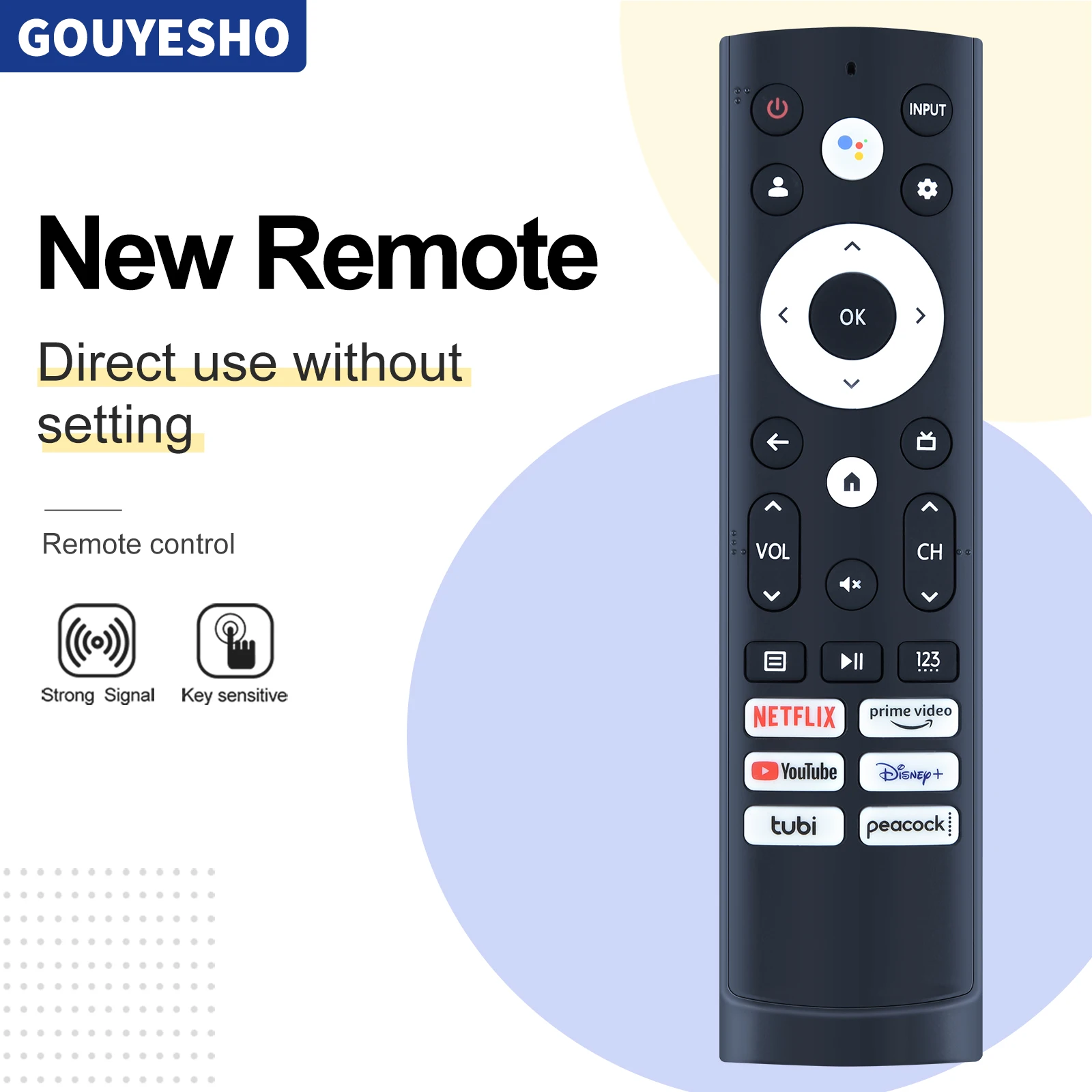 New ERF3V90H For Hisense Smart TV Voice Remote Control Netflix YouTube