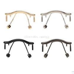1pc glasses nose pad arm metal rimless optical frame bridge nose pad holder eyewear accessory eyeglasses bridge Black Gold