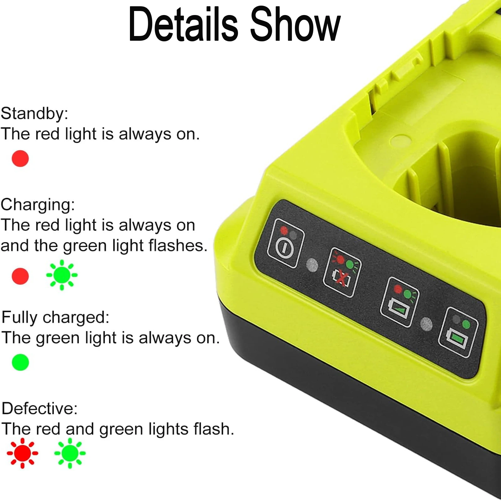 ل Ryobi 18 فولت شاحن بطارية واحد استبدال شاحن ل Ryobi Ni-CD Ni-MH ليثيوم أيون P107 P108 بطارية 4A 6A شاحن