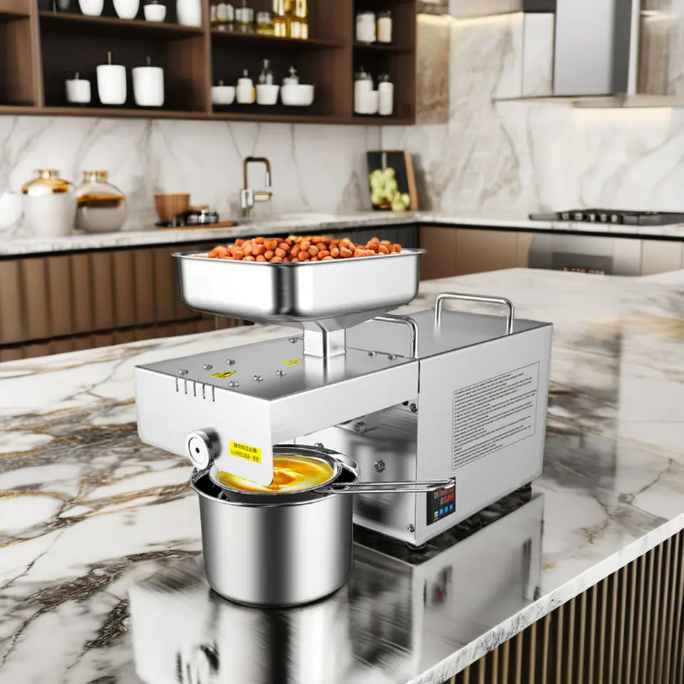 

Ejin Stainless Steel Automatic High-Accuracy Peanut & Seed Oil Press Machine 8-10kg/h Capacity for Home & Commercial Use