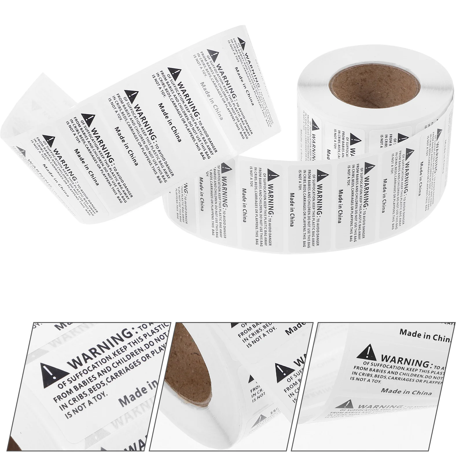 1000 Pcs Suffocation Warning Label Choking Decals Packing Box Stickers Labels Shipping Tapes