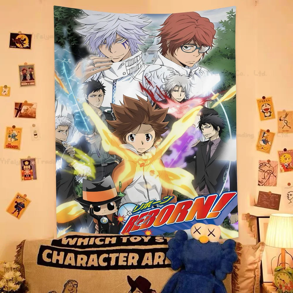 Katekyo Hitman Reborn Cartoon Tapestry Art Science Fiction Room Home Decor Wall Hanging Sheets