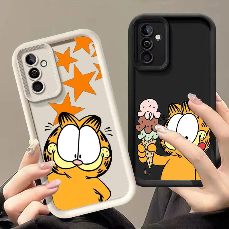 Cute G-Garfield Phone Case For Samsung Note 20 Ultra A03 Core A04 A05 S A01 A06 A20 A30 A50 M12 M13 M15 M34 5G M51