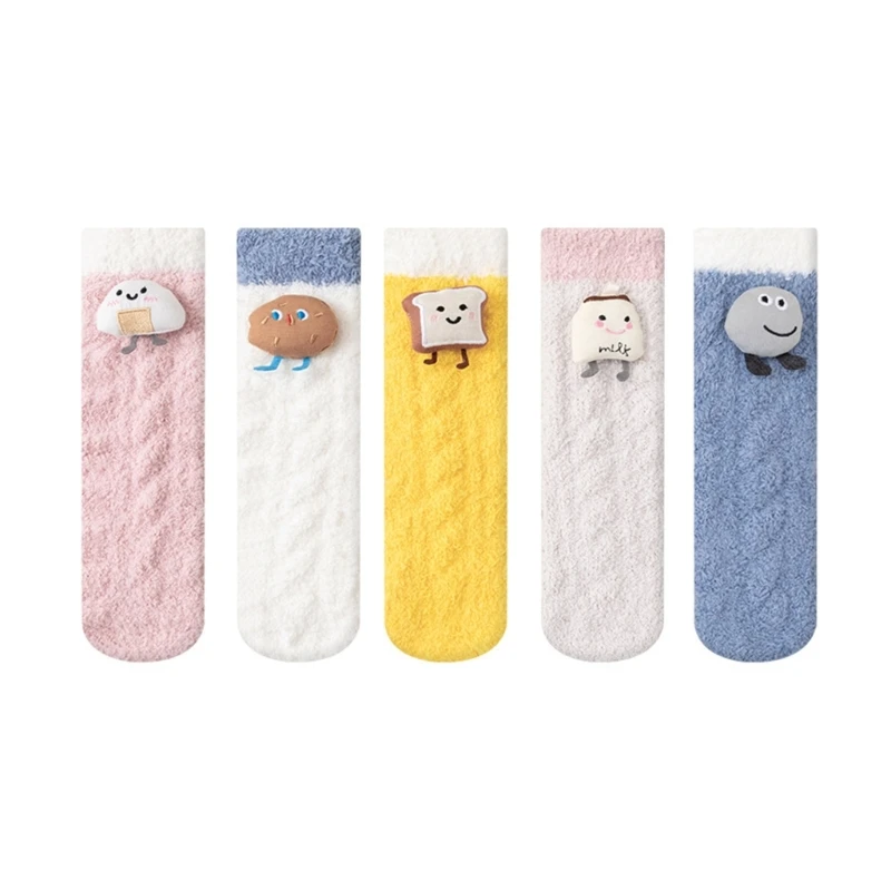 P31C Baby Cartoon Long Tube Socks Legs Warmer Terry Cloth Socks for Cold Weather