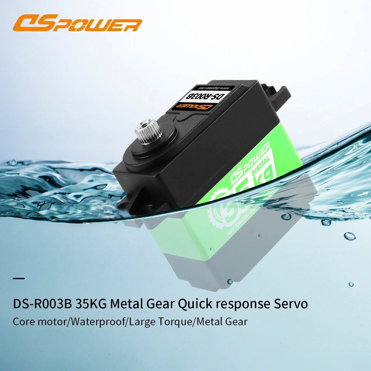 DSpower Waterproof 25KG 35KG 8.4V HV Metal Gear Digital Servo for 1/8 1/10 Wltoys TRX4 TRX6 Scx10 Arrma 104001 Slash RC Car