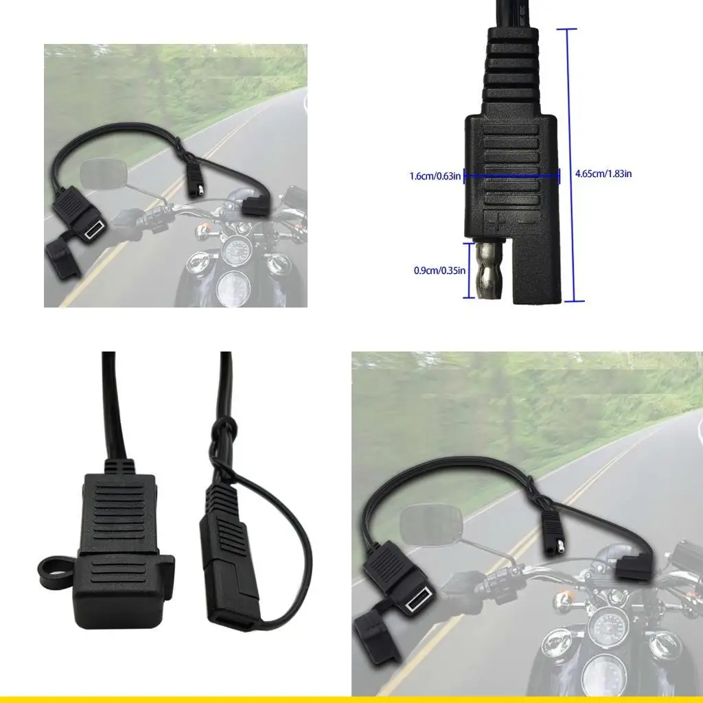 

SZCH Waterproof SAE To USB Charging Cable 5V 2A For Mobile Devices In Vehicles