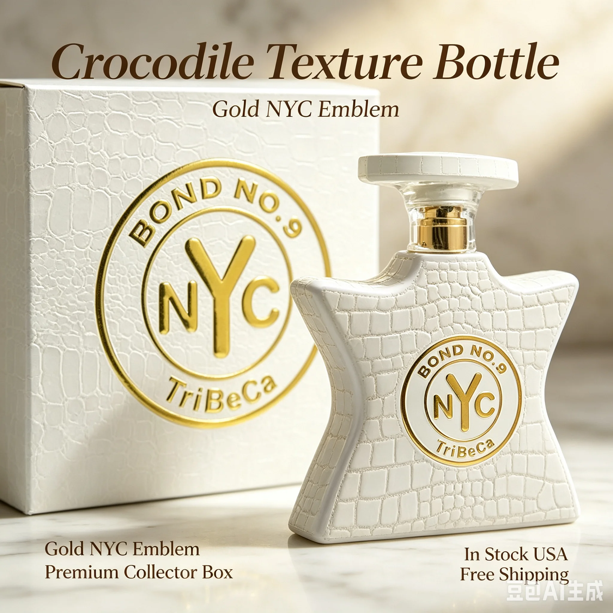 Bond No.9 TriBeCa Eau de Parfum 100ml 3.3 FL.OZ Warm Gourmand Woody Scent Hazelnut Caramel Notes Long Lasting Unisex Niche Fragrance Authentic NYC Inspired Perfume with Luxury Textured Gift Box for Men Women Date Night Daily Wear Fall Winter Gifting view 3