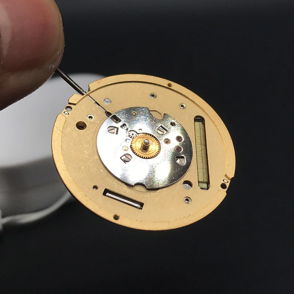 Original SW 5 Jewels 1012 Quartz Watch Movement Ronda Golden Mechanism Replacement Parts Tool Replace Movt with Battery