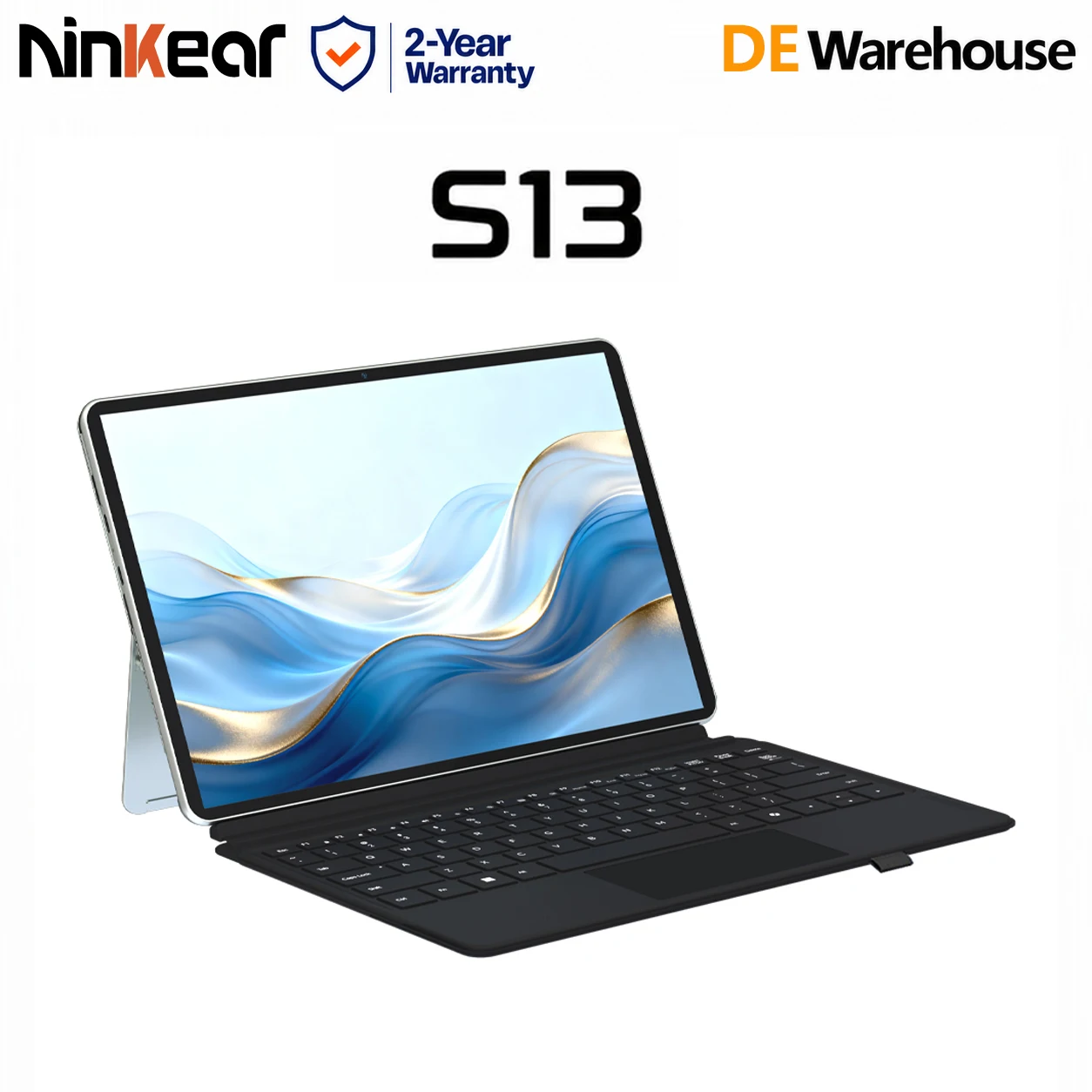 Ninkear S13 Tablet 13 inch 2.5K IPS scherm 2-in-1 Mini Laptop Intel Ultra 5 115U, 16GB DDR5 1TB Touchscreen Windows 11 Office Notebook