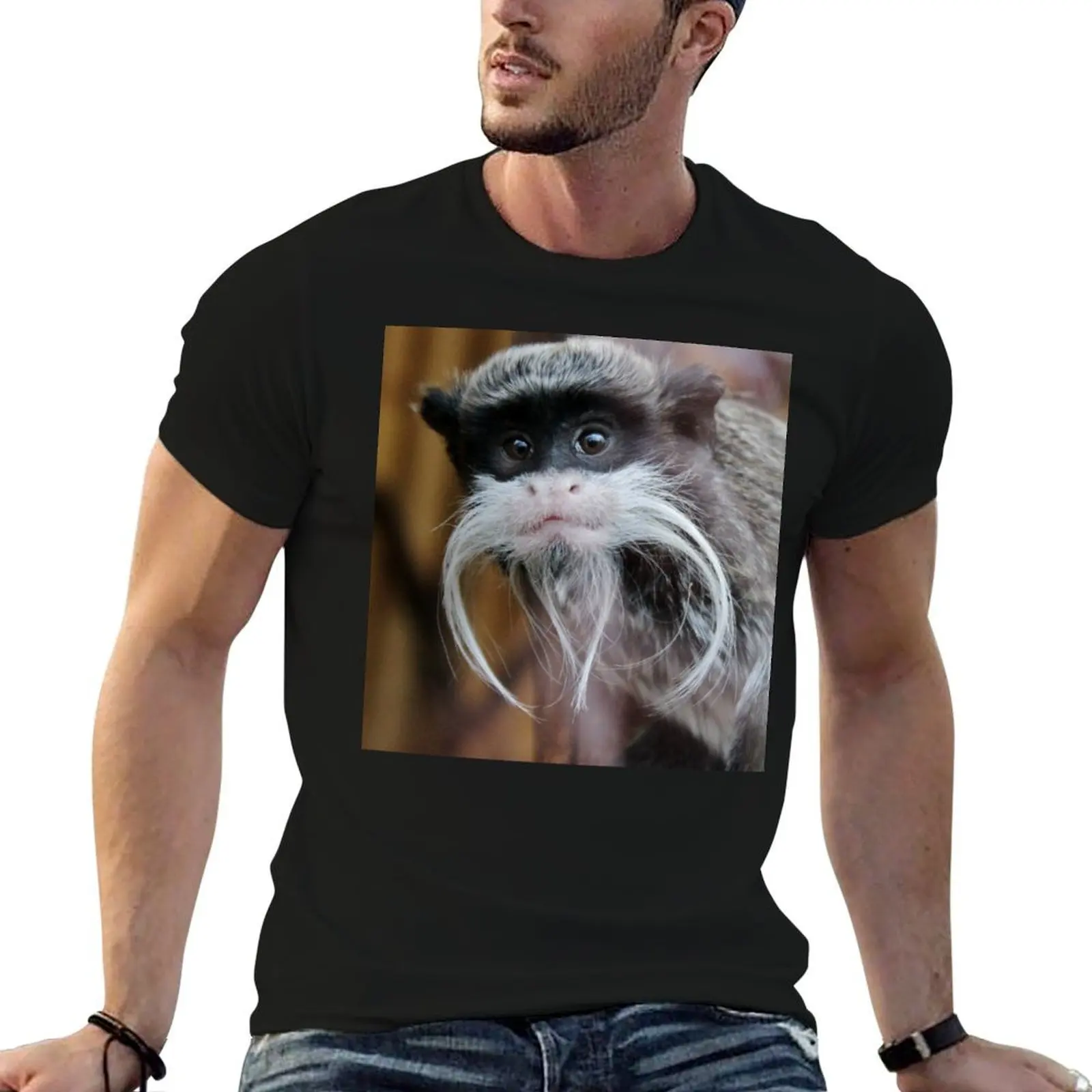 Camiseta Emperor Tamarin, camisetas para hombre, camiseta para hombre, camisetas de verano para hombre, paquete de camiseta blanca