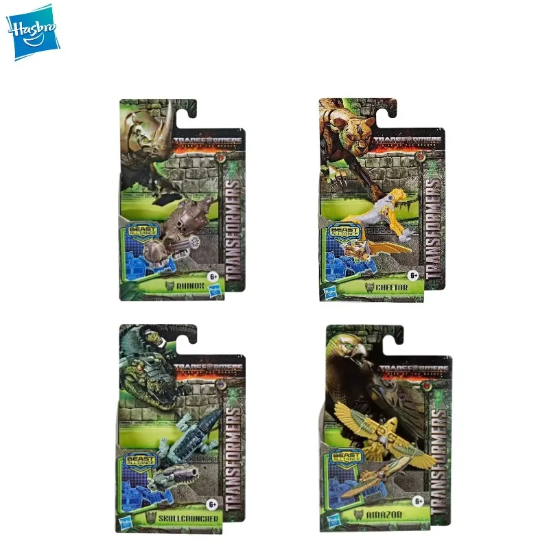 

New Original Hasbro Transformers Toys Rise of The Beasts Movie Skullcruncher Rhinox Cheetor Action Figure Toys