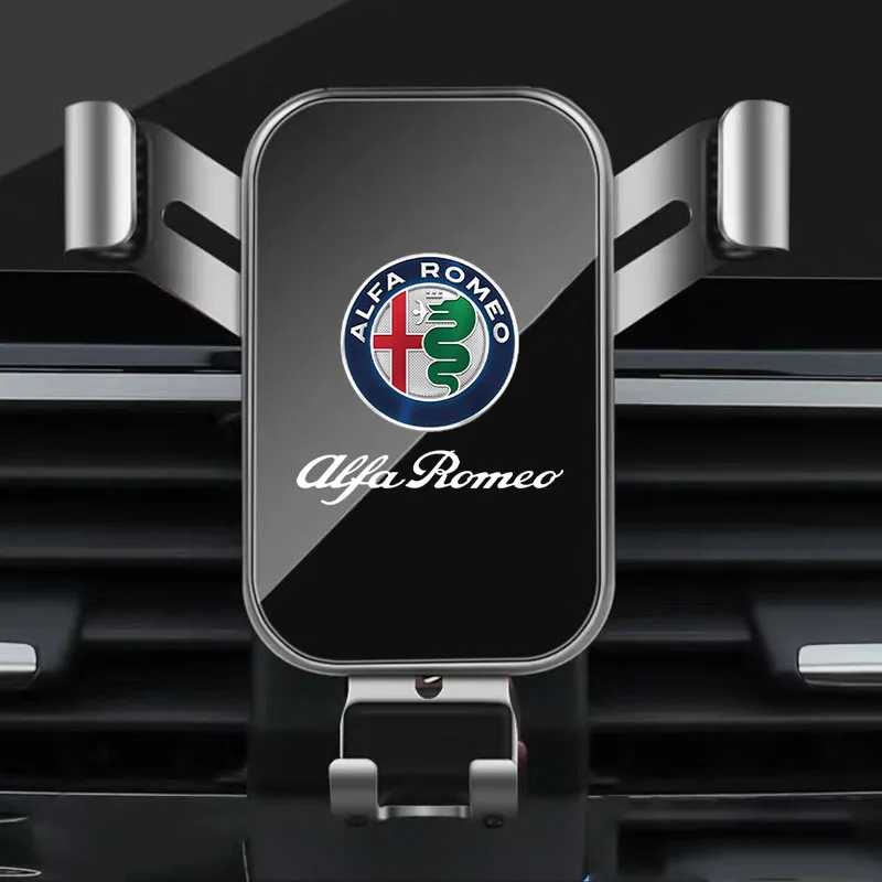 سيارة الهواء تنفيس قاعدة تركيب مزودة بمشبك الجاذبية حامل هاتف الهاتف الذكي لتحديد المواقع قوس ل ألفا روميو جوليا ستيلفيو جيوليتا 159 147 اكسسوارات #2