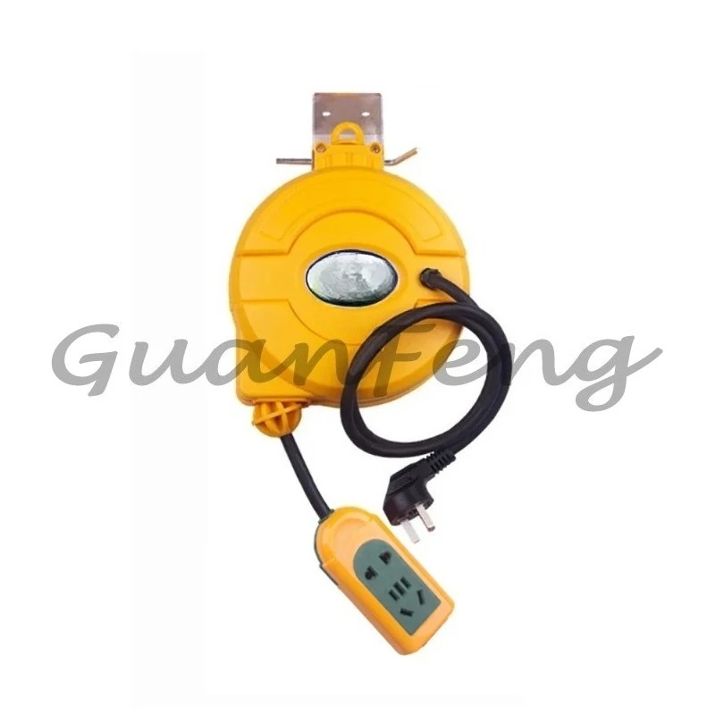 3000W Automatic Telescopic Power Cable Reel, 5-meter Automatic Rewinding Reel, Wall-mounted Power Equipment