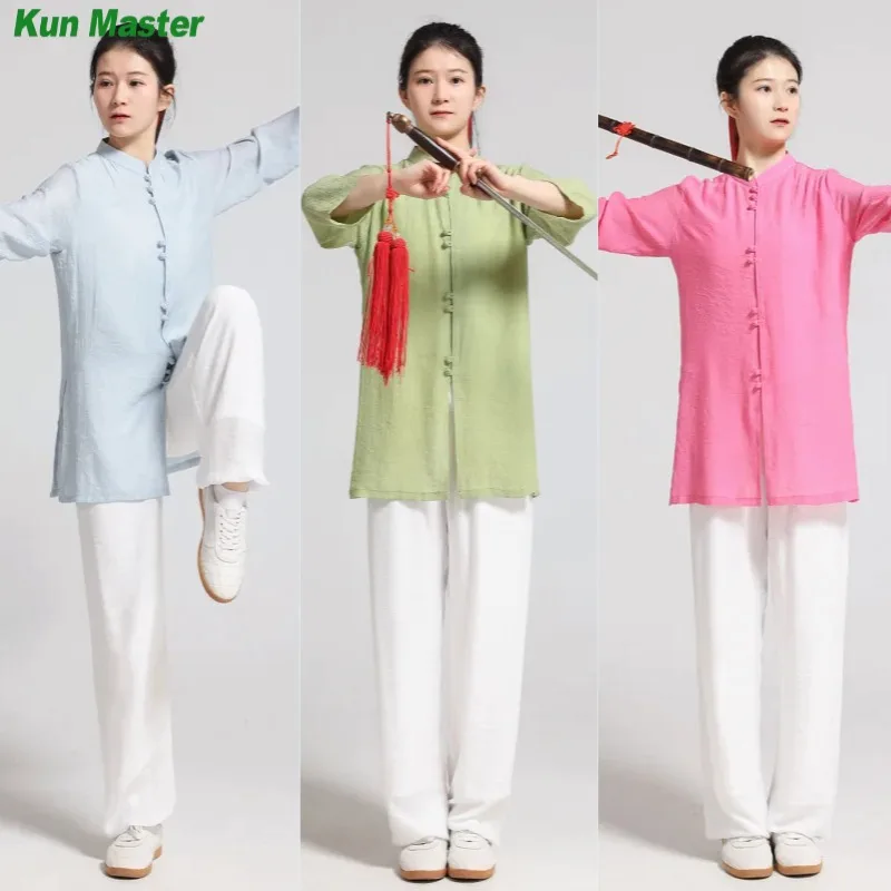 

Kun Master Kung Fu Uniform Martial Arts Tai Chi Clothing Breathable Summer Chinese Traditional Clothes Wushu Costume for Women