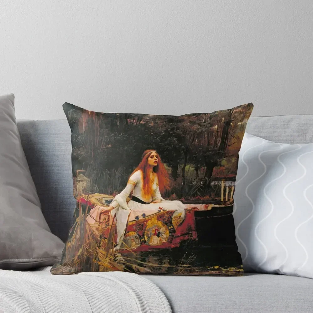 

John William Waterhouse The Lady of Shalott Throw Pillow pillow pillowcase Pillowcases Bed Cushions pillow