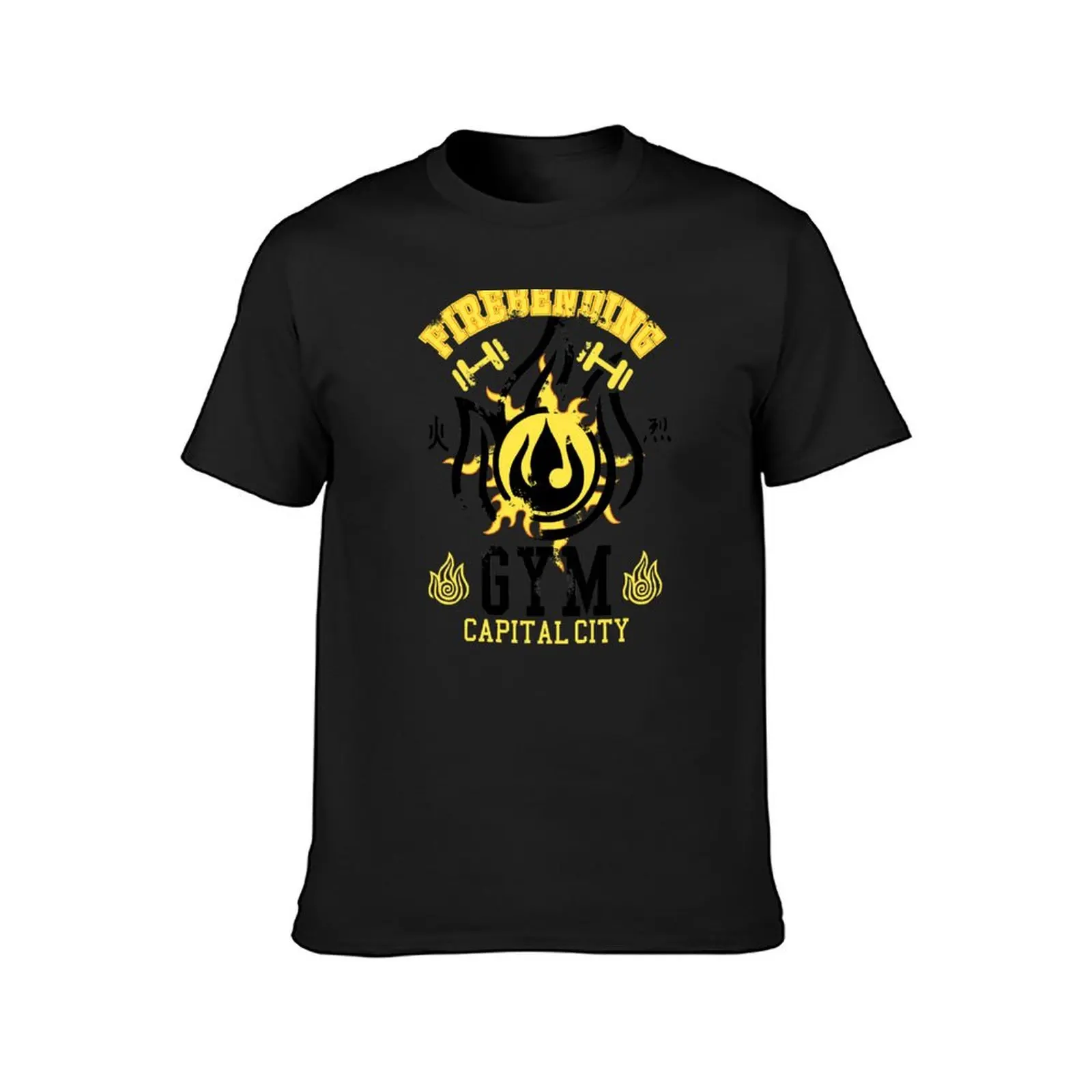 Firebending Gym T-Shirt boys whites summer clothes customs slim fit t shirts for men