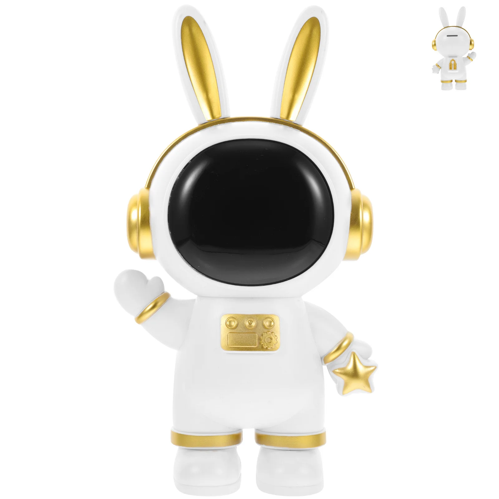 กระปุกออมสินรูปกระต่ายอวกาศ สำหรับเด็ก ใส่เหรียญ ตกแต่งโต๊ะทำงาน ของตกแต่งบ้าน ของขวัญสำหรับเด็ก