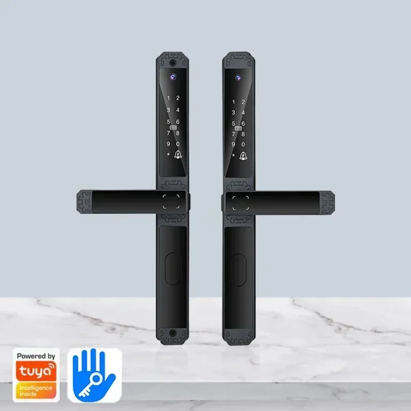 X3M European Style Smart Locks Cat Eye Double-Sided Broken Bridge Aluminum Password Fingerprint Door Lock Home App Network