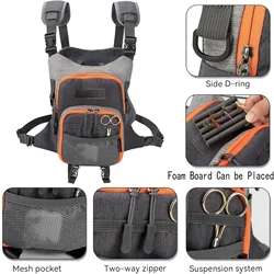 Chaleco de pesca con mosca ligero: mochila y bolsa para aparejos