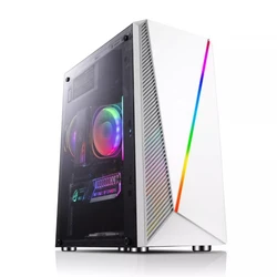 ATX Desktop Computer Side Transparent USB 3.0 Gaming Glass DIY Empty Chassis Power Supply PC Case