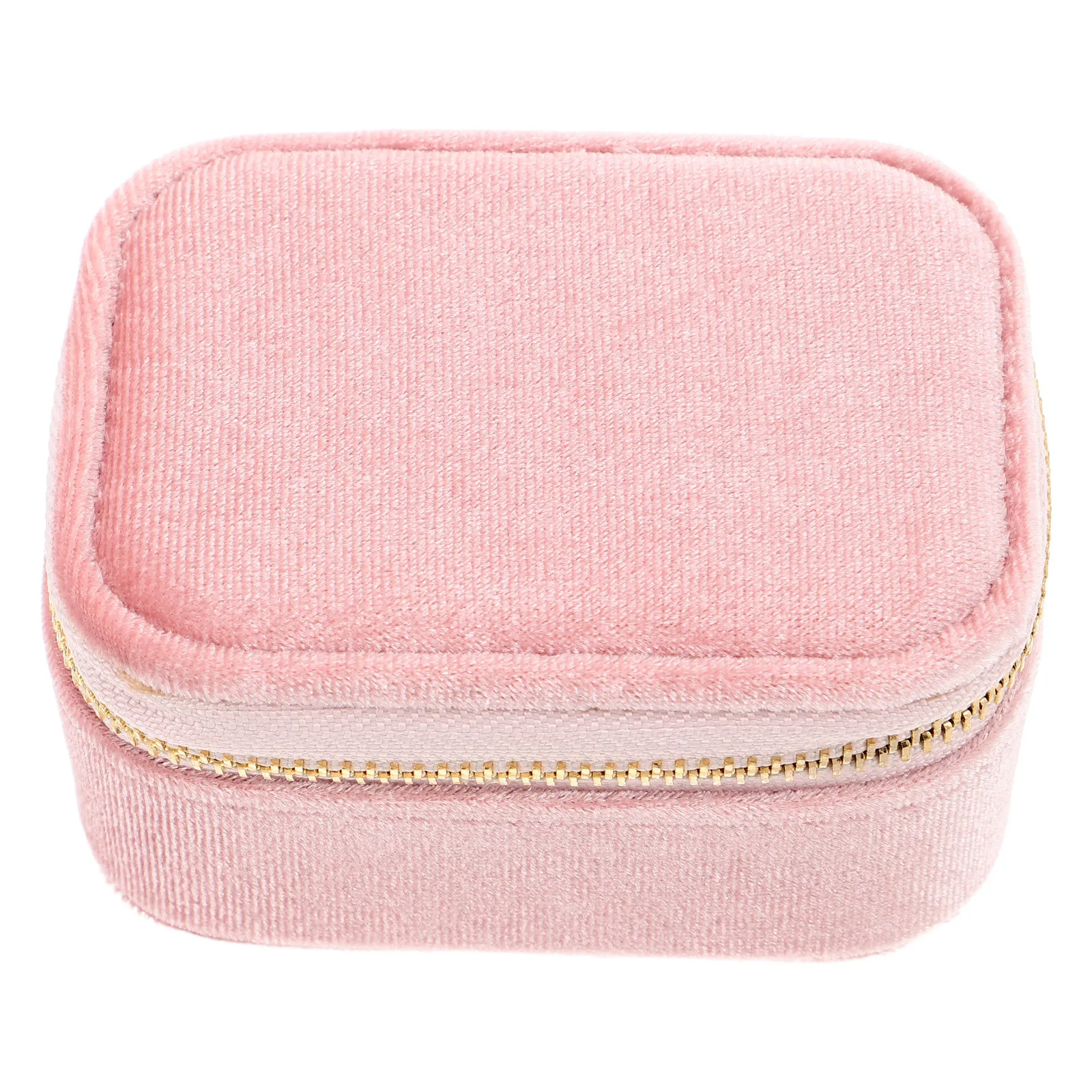 Jewelry Travel Organizer Mini Case Zipper Compartments Rings Earrings Pendant Bracelet Storage Portable Compact Box for Women