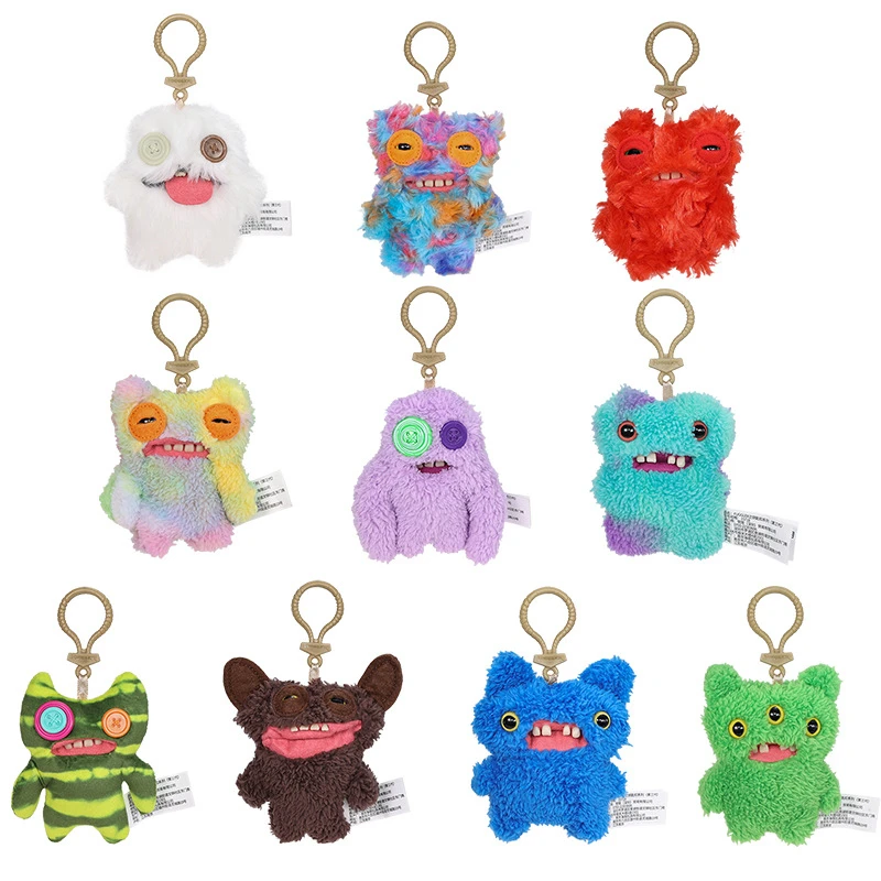 10cm Fuggler Plüsch-Spielzeug Schlüsselanhänger Lustiges Hässliches Zahnmonster Baby Fugg Weit Augenstarrtendes Seltsames Weiches Stofftier Taschenanhänger Schlüsselring Geschenk – Detail 10