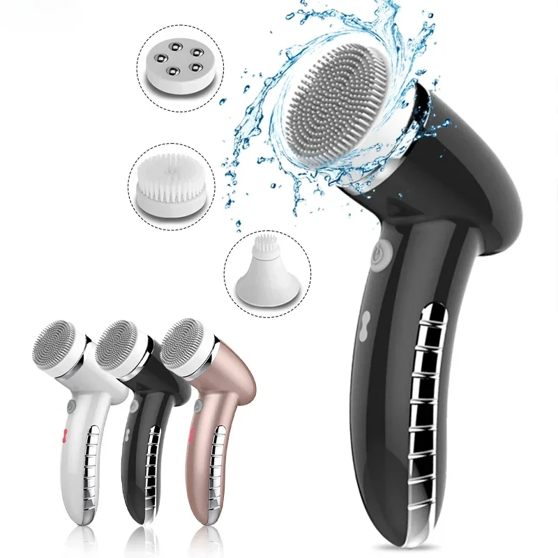 Four in One Electric Facial Cleanser for Makeup Removal Massage Oil Removal and Exfoliation Cavitation Machine Beauty Tools