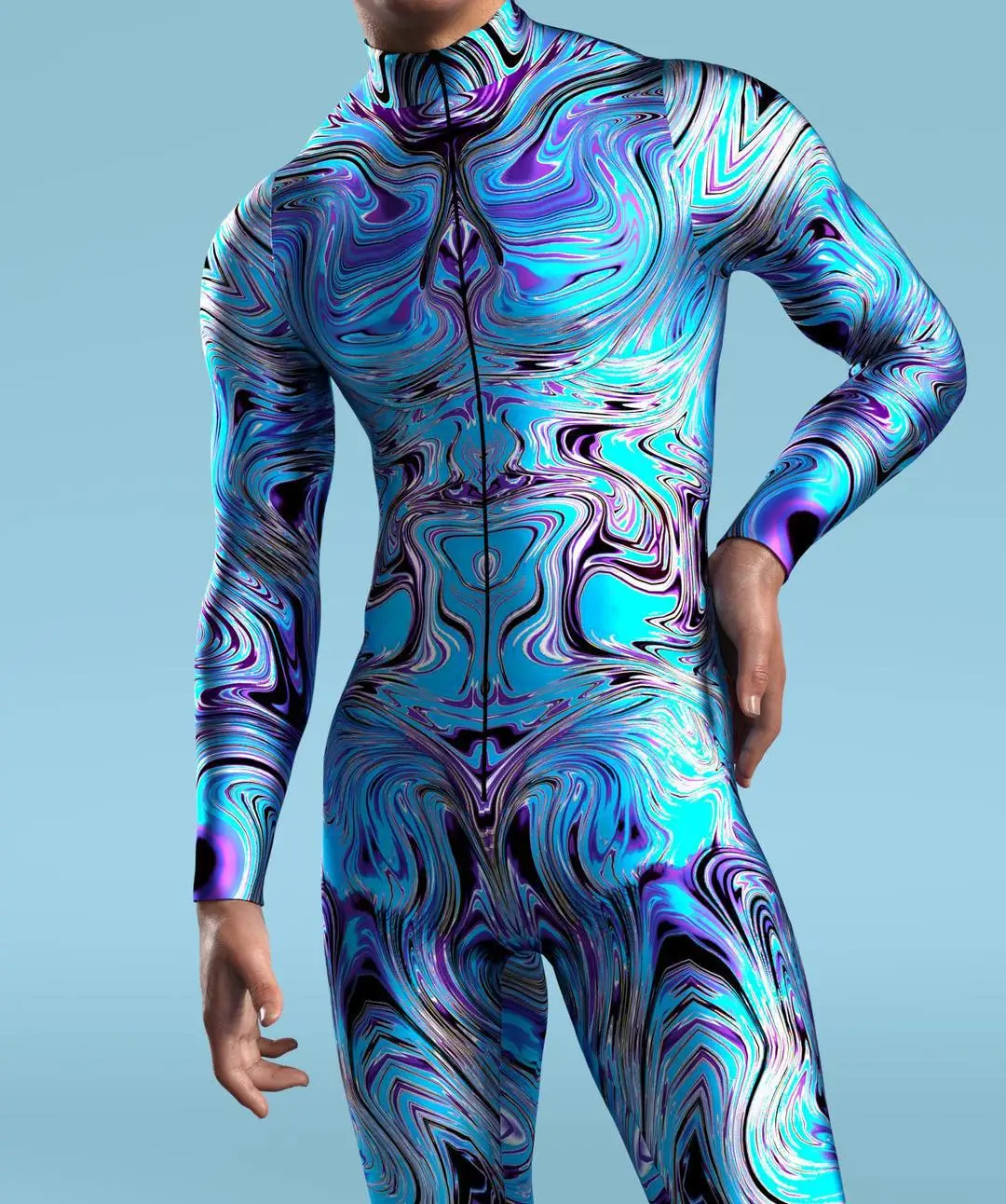 Cooler Rüstungs-Cosplay-Bodysuit Cosplay-Jumpsuit Steampunk-Punk-Kostüm Halloween-Party-Show-Auftritt Herren Zentai-Anzug 2026 – Detail 5