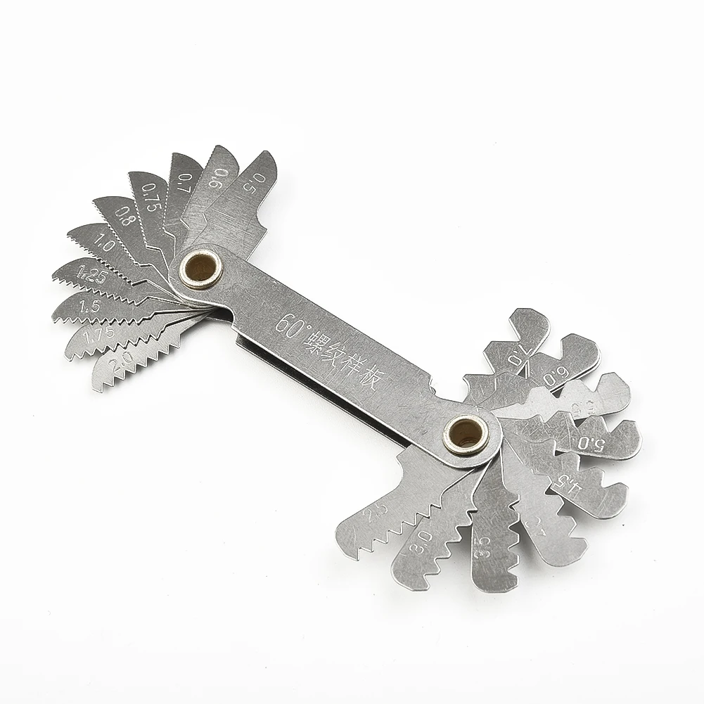 Herramienta de medición de roscas de calibre de alta calidad, 1 Paso, corte de rosca, medición de 55 °, dureza fuerte, 1 unidad