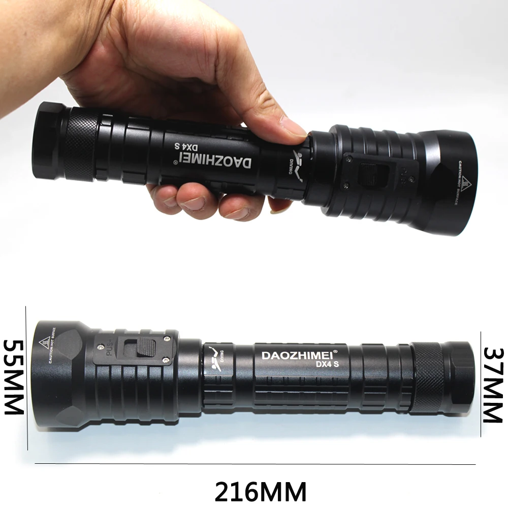 Waterproof IPX8 Professional Diver Light 4*L2 LED Diving Flashlight Tactical Scuba Underwater lighting 26650 Diving Light