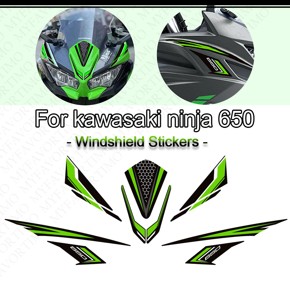 Motorcycle Stickers Body Decoration Tank Motor Fairing Windshield Decal For Kawasaki ninja 650 2020 - 2023 2024 2025