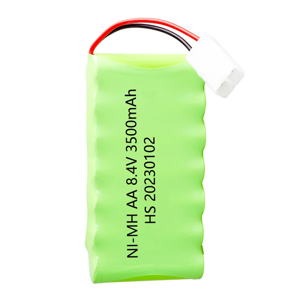 8.4V 3500mah Ni-MH akumulator z ładowarką do samochodzik zdalnie sterowany czołgu Robot armata 8.4v akumulator 3000mah plug tamiya