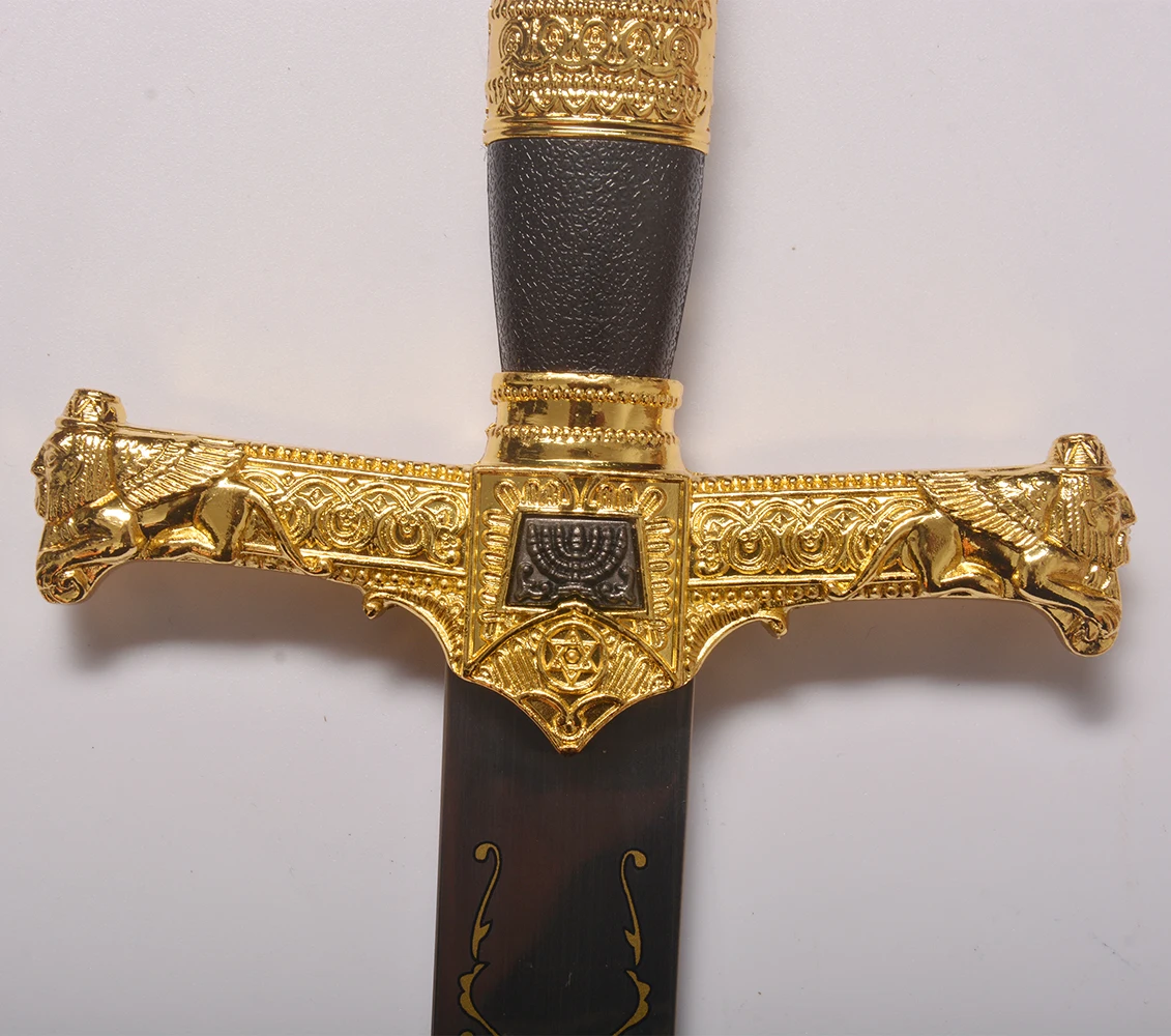 33.8 بوصة من الفولاذ المقاوم للصدأ في العصور الوسطى King Solomon Sword Star of David Sword/Outdoor