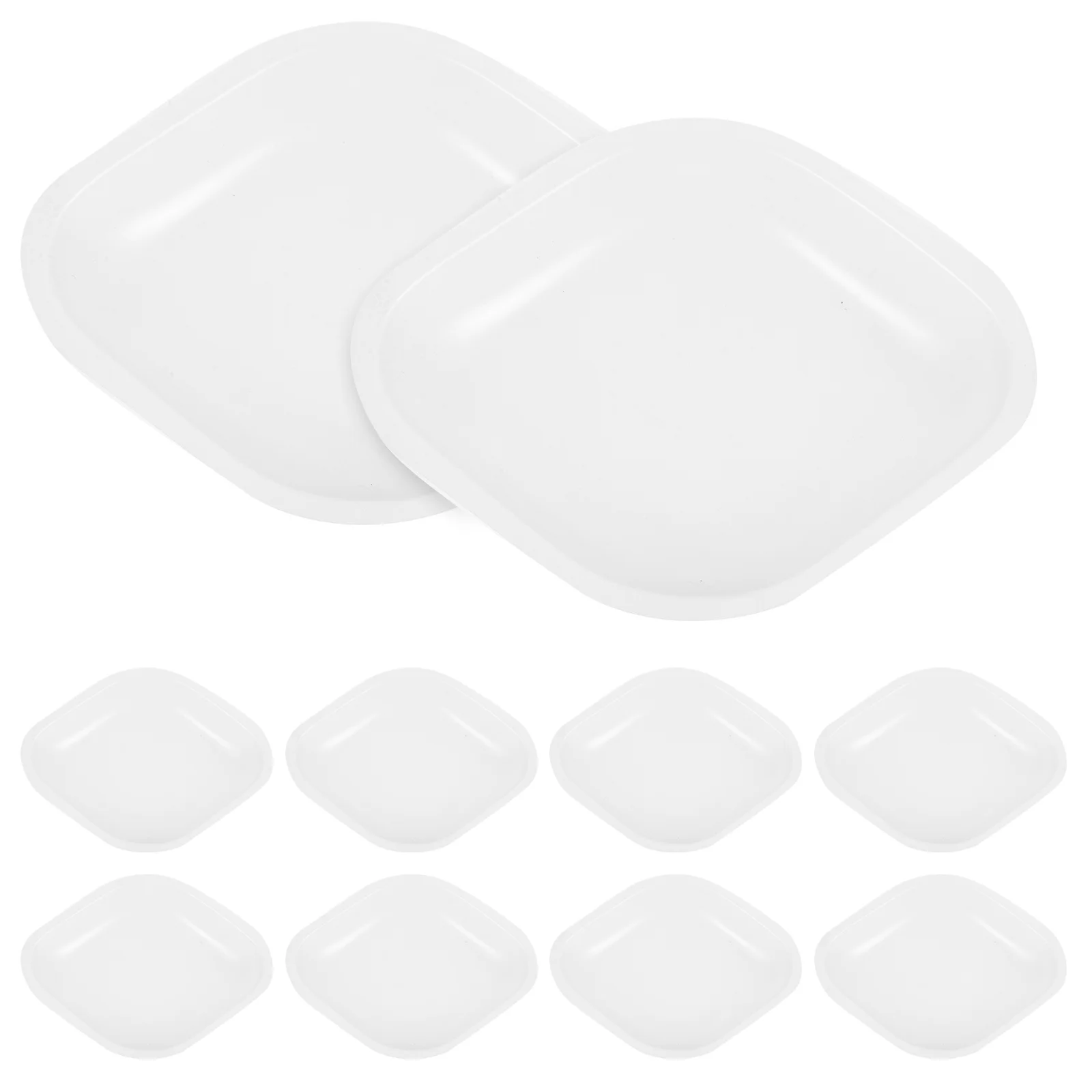 20pcs Rhombus Weighing Dishes Lightweight Plastic Trays For Lab Sample Measuring Non-Stick Reusable Weighing Boats Powder Liquid
