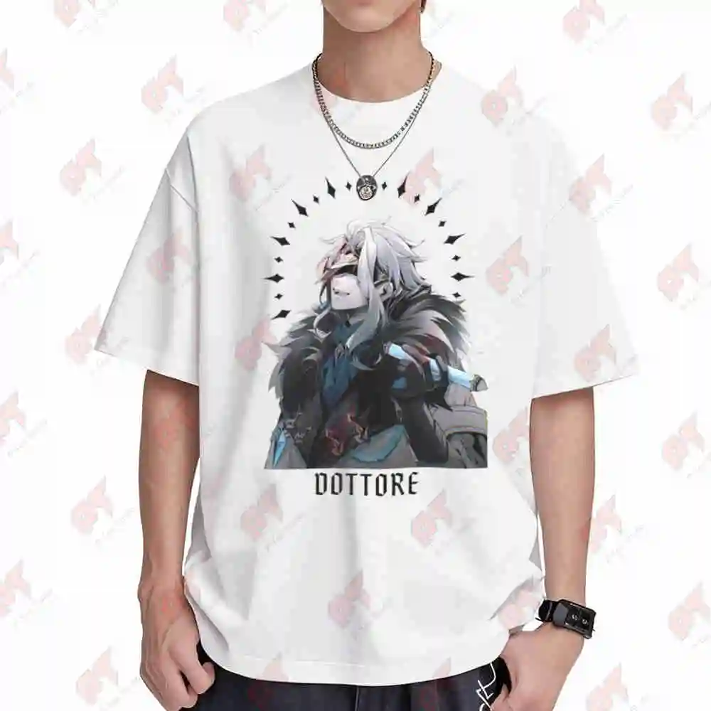 Eleven Fatui Harbingers Dottore Short Sleeve Tee 100% Cotton T-Shirt