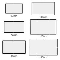 16:9 Ratio Hight-density Portable Projection Screen 1080P 3d 4K HD Projector Movie 60 72 84 92 100 120 150 Inchs for Home Office