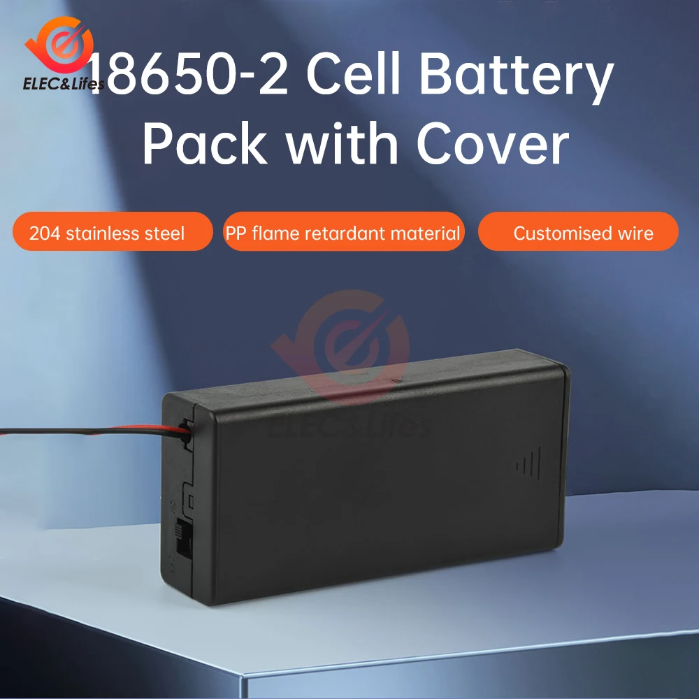 Новые чехлы для аккумуляторов DIY ABS 18650, 2X 18650, держатель для аккумуляторов, ящик для хранения, чехол с 2 слотами, контейнер для батарей, жесткий штифт