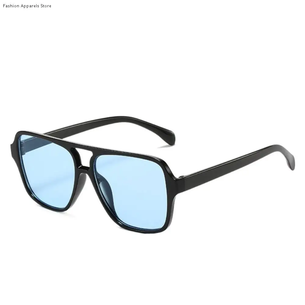 

UV Protection Big Frame Square Sunglasses Double Beam UV400 Pilot Sun Glasses Leopard Print Punk Retro Eyewear Photography